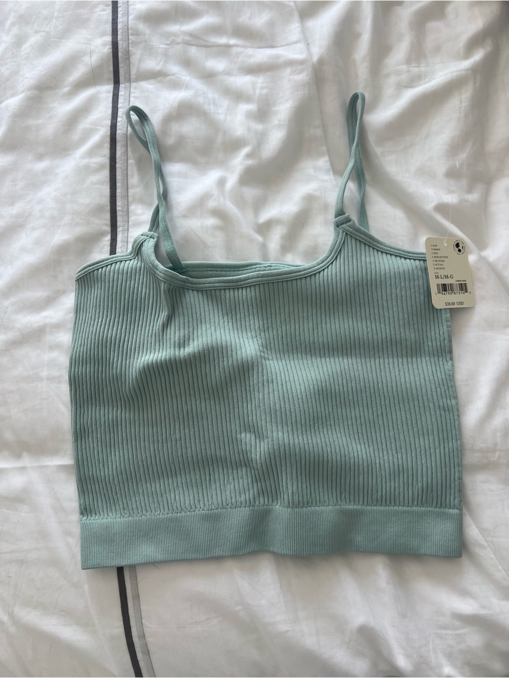 Free People Ribbed Bralette Green